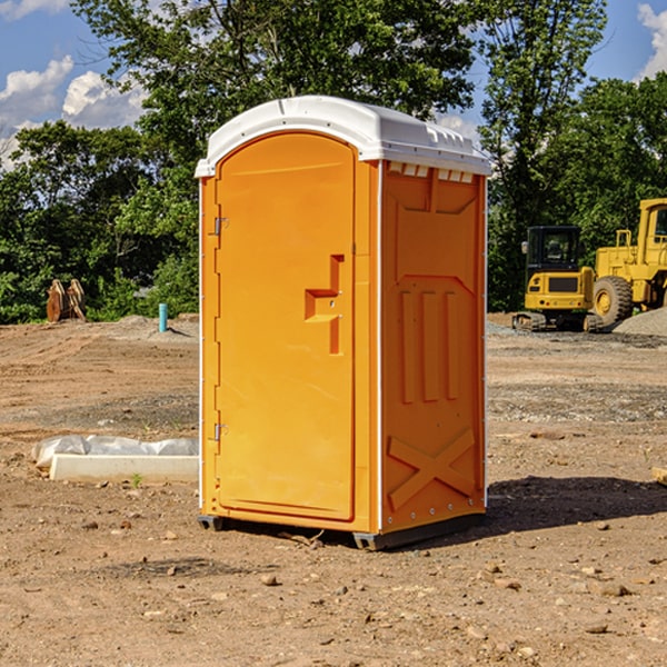 how often are the portable restrooms cleaned and serviced during a rental period in South Fork